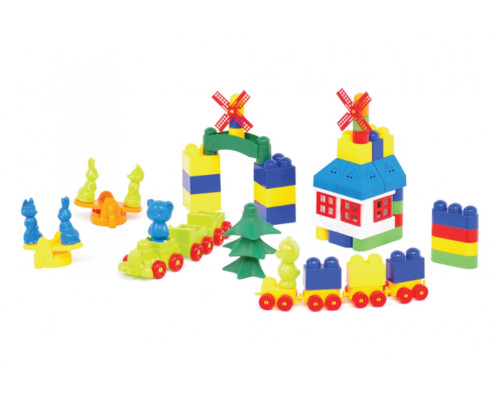 Дитячий конструктор "Майстер Блок" №5 Colorplast 1-027, 93 деталі