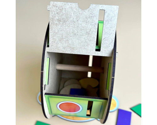 Деревянный сортер "Барабан" Ubumblebees (ПСФ135) PSF135 геометрические фигуры