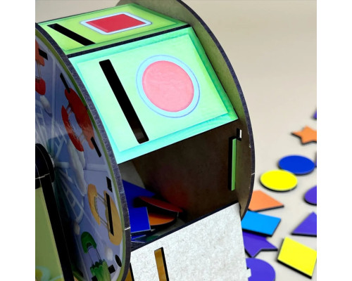 Деревянный сортер "Барабан" Ubumblebees (ПСФ135) PSF135 геометрические фигуры