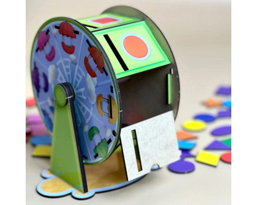 Деревянный сортер "Барабан" Ubumblebees (ПСФ135) PSF135 геометрические фигуры