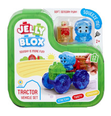 Дитячий сенсорний конструктор "Барвистий трактор" Jelly Blox 932945, 12 деталей