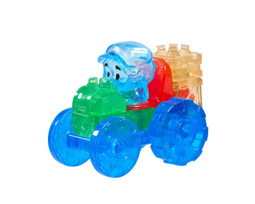 Дитячий сенсорний конструктор "Барвистий трактор" Jelly Blox 932945, 12 деталей