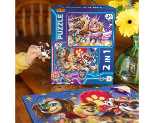 Пазл дитячий 2 в 1 "Зберігаємо світ у безпеці!" 200573, 36 елементів