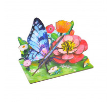 Деревянный пазл 3D "Butterfly" 68041W 55 деталей