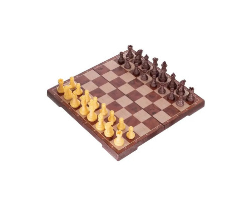 Набір настільних ігор "Шахи та шашки" 2 в 1 QX2680, 25х15х4 см, 48 фігур