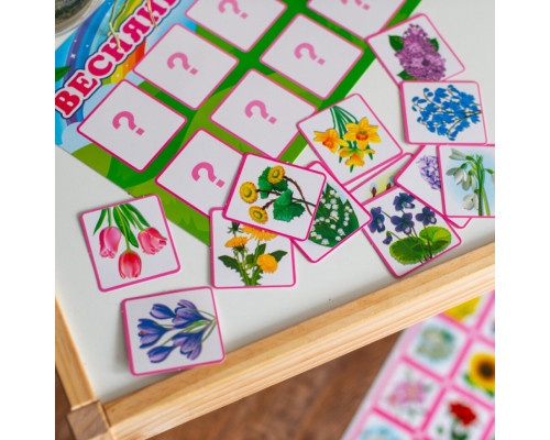 Дидактична настільна гра "Весняні квіти" 15211017, 2 поля для гри