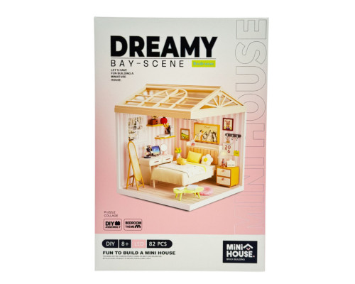 Конструктор-румбокс Спальня Mini House 8004-MH серии "Интерьер", со светом