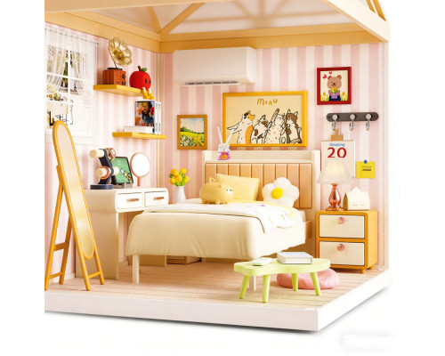 Конструктор-румбокс Спальня Mini House 8004-MH серии "Интерьер", со светом