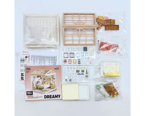 Конструктор-румбокс Спальня Mini House 8004-MH серии "Интерьер", со светом