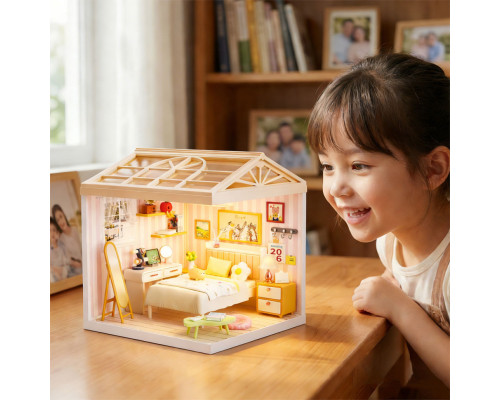 Конструктор-румбокс Спальня Mini House 8004-MH серии "Интерьер", со светом