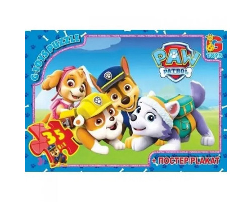 Пазли дитячі "Paw Patrol" Цуценячий патруль PW0821, 35 елементів