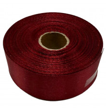 Атласна стрічка для рукоділля АБ-324, 2,5 см х 23 м, бордо