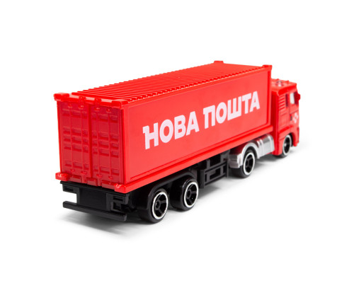 Автомодель коллекционная Фура "Нова Пошта" TechnoDrive 250416CG масштаб 1:64