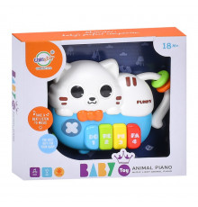 Дитяче піаніно "Котик" 503-23 звуки тварин 15 см, музика