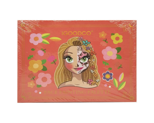 Детская косметика аквагрим IG 3002, 15 цветов, кисточка в наборе