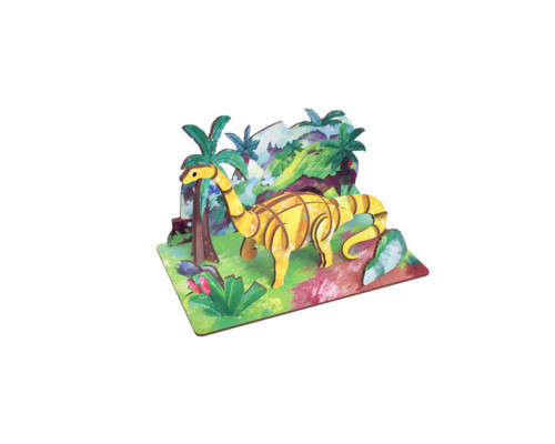 Дерев'яний пазл 3D "Diplodocus" 68043W 35 деталей