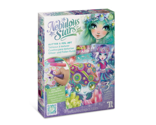 Набір для творчості Зоряні блискітки та фольга Nebulous Stars 11011, 3 шаблони