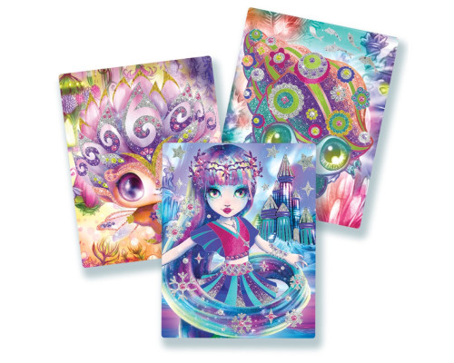 Набір для творчості Зоряні блискітки та фольга Nebulous Stars 11011, 3 шаблони