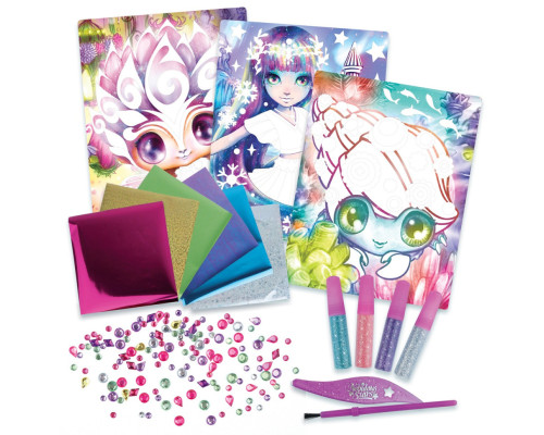 Набір для творчості Зоряні блискітки та фольга Nebulous Stars 11011, 3 шаблони