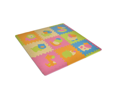 Дитячий килимок Мозаїка "Тварини" MR 1288, 9 деталей, EVA, 31х31 см