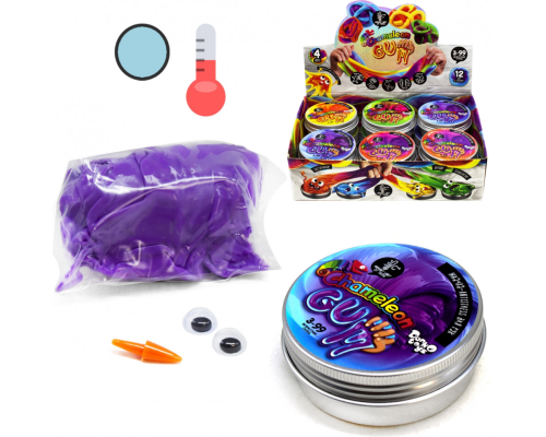 Жуйка для рук "Chameleon Gum" GUM-01-01UС в металевій коробочці  Фіолетово-блакитний