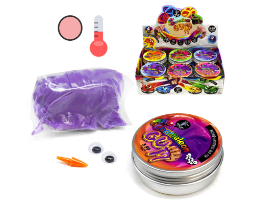 Жуйка для рук "Chameleon Gum" GUM-01-01UС в металевій коробочці  Фіолетово-рожевий