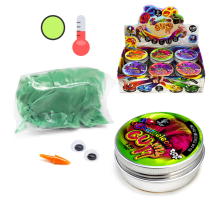 Жуйка для рук "Chameleon Gum" GUM-01-01UС в металевій коробочці  Зелено-салатовий