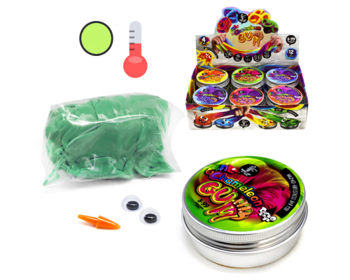 Жуйка для рук "Chameleon Gum" GUM-01-01UС в металевій коробочці  Зелено-салатовий