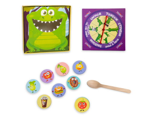 Настольная игра "Покорми меня - крокодил" 30379 инструкция 20 фишек, рулетка