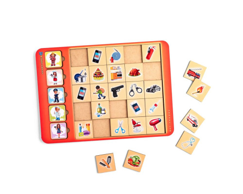 Деревянный пазл-вкладыш "Ассоциации-профессии" (ПСД073) PSD073