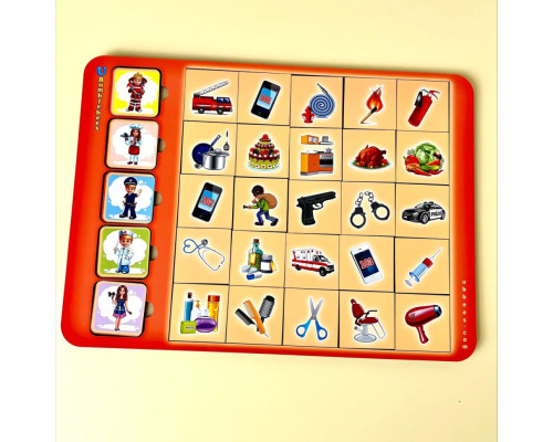 Деревянный пазл-вкладыш "Ассоциации-профессии" (ПСД073) PSD073