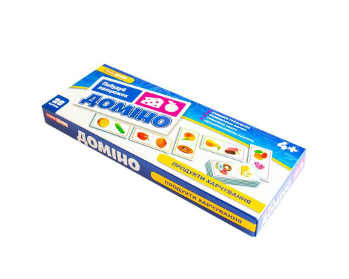 Дитяча настільна гра "Доміно. Продукти харчування" 10109169, 28 карток