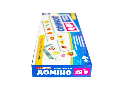Дитяча настільна гра "Доміно. Продукти харчування" 10109169, 28 карток