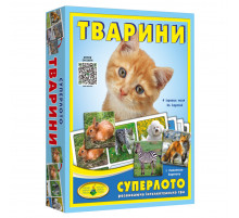 Настільна гра супер ЛОТО "Тварини" 81923 з 36 карток тварин