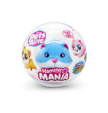 Інтерактивна м'яка іграшка Кумедний хом'ячок Pets & Robo Alive 9543-1 блакитний