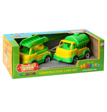 Игровой набор Пожарная машина и водовоз "Mini Matiki" 002/16BMS(Yellow) подвижные элементы