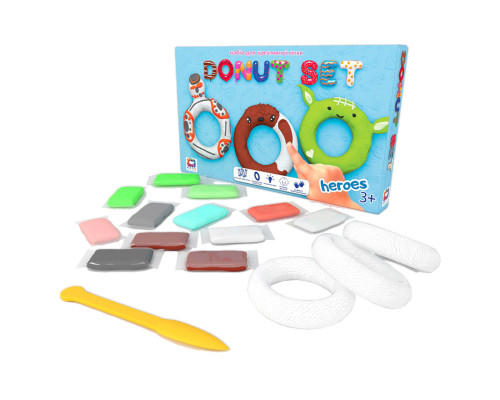Набір для креативного ліплення TM Moon Light Clay Donut Set HEROES легкий стрибаючий пластилін - РУС 70089