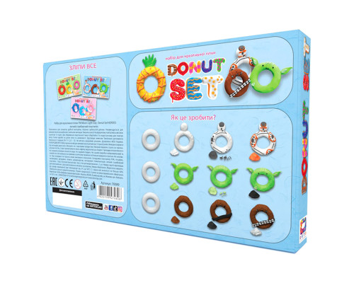 Набір для креативного ліплення TM Moon Light Clay Donut Set HEROES легкий стрибаючий пластилін - РУС 70089