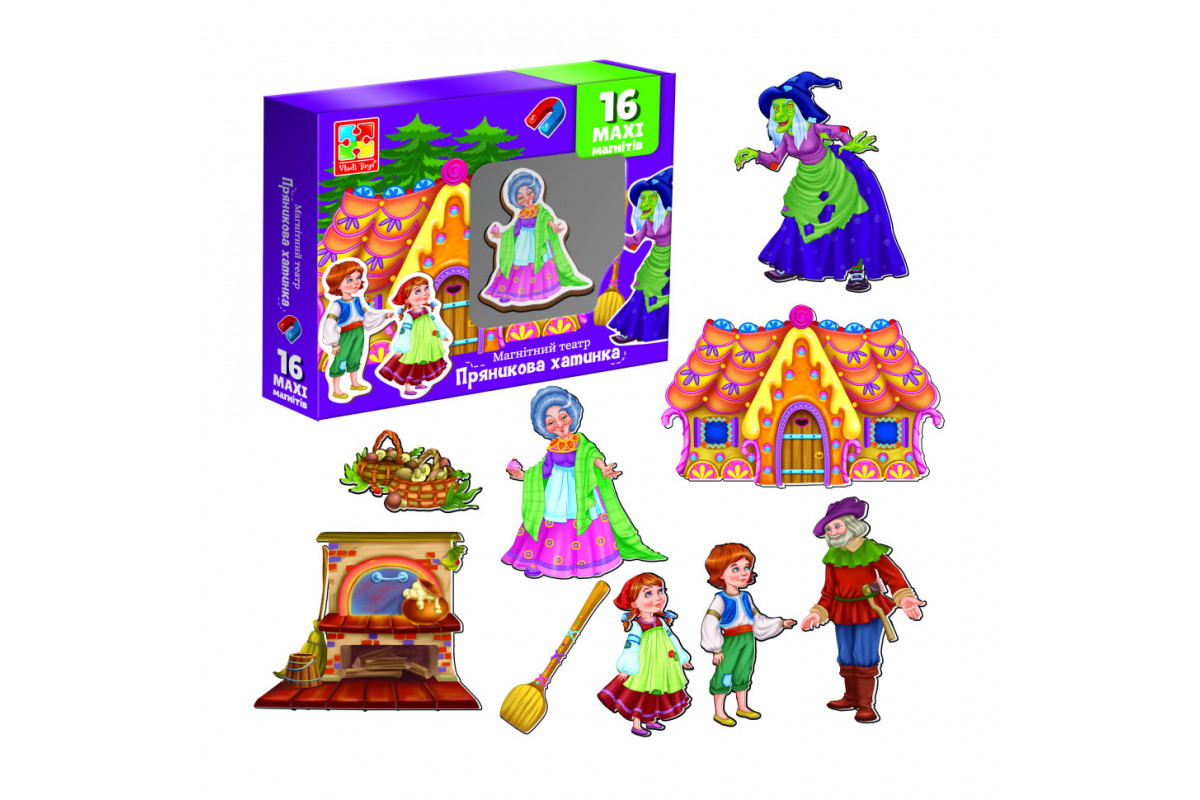 Настільна гра магнітний театр "Пряничний будиночок" Vladi Toys VT3206-54 Укр Настільна гра магнітний театр "Пряничний будиночок" Vladi Toys VT3206-54 Укр