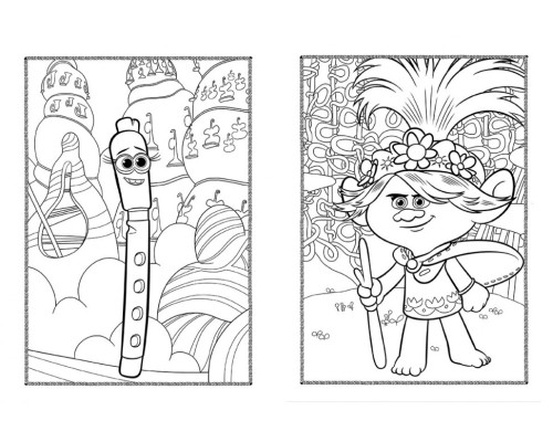 Книжка-раскраска с наклейками. Риф. Тролли 2 1271012 на укр. языке