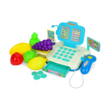 Дитячий ігровий касовий апарат 682-2A-2B(Blue) сканер, гроші, продукти