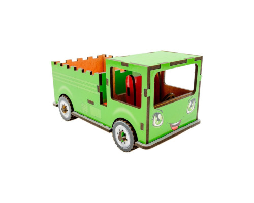 Дитячий дерев'яний 3D конструктор "Вантажівка" Puz-00929, 37 деталей