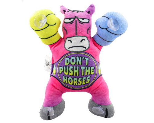 Дитяча м'яка іграшка "Кінь на липучках" DPTS-5(Pink) розмір 22 см