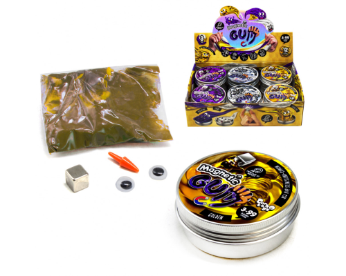 Жуйка для рук "Magnetic Gum" MgGUM-01 в металевій коробочці  Золотистий