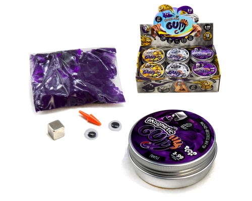 Жуйка для рук "Magnetic Gum" MgGUM-01 в металевій коробочці  Фіолетовий