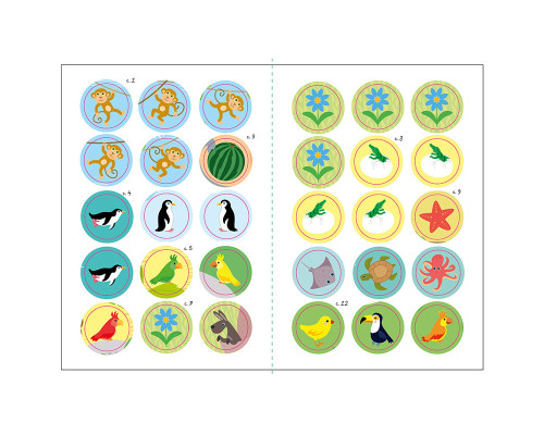 Книга з наклейками Малюк Киць-Киць "Зоопарк" 1841003, 12 сторінок