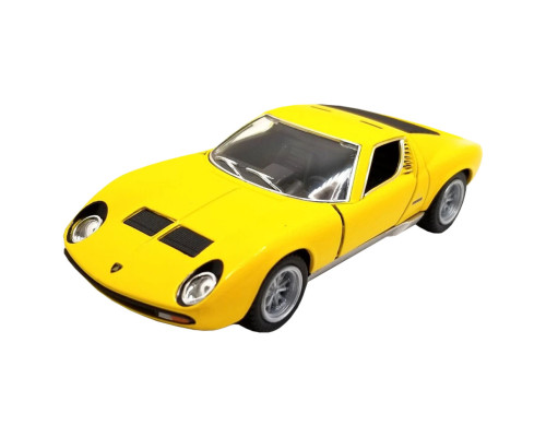 Колекційна машинка "Lamborghini Miura P400 SV" KT5390W(Yellow) масштаб 1:42