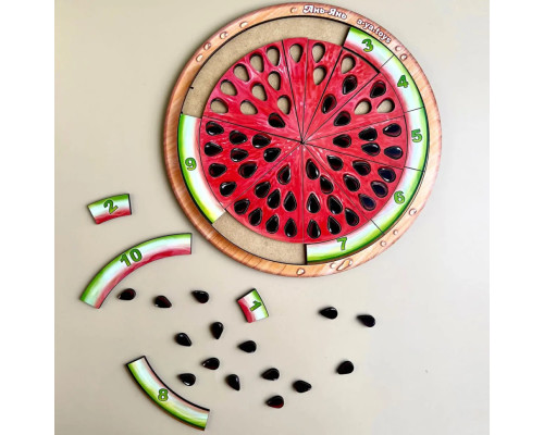 Деревянный пазл-сортер "Арбуз - 2" (ПСД171) PSD171