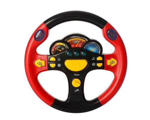 Дитячий автотренажер "Я теж рулю" 7737 музичний  Червоний
