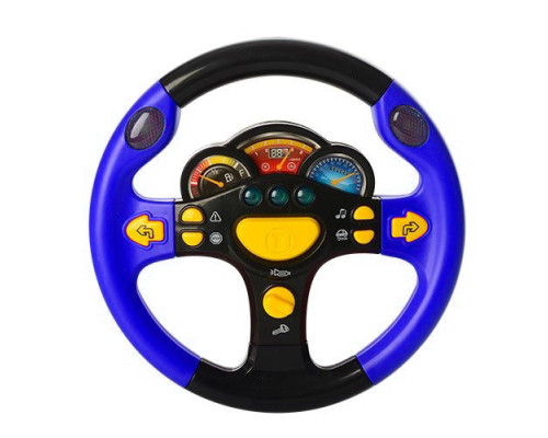 Дитячий автотренажер "Я теж рулю" 7737 музичний  Синій